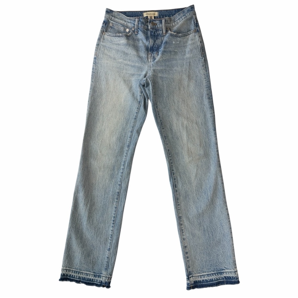 Madewell Light Blue Mod Rise 90’s Straight Leg Jeans size 25